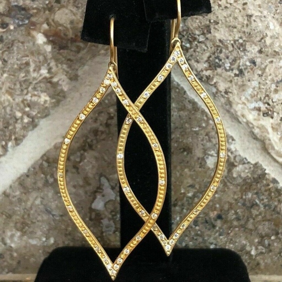 **SOLD** ~ JAMIE WOLF ~ 18K Yellow Gold and Diamond Earrings - Picture 7 of 13